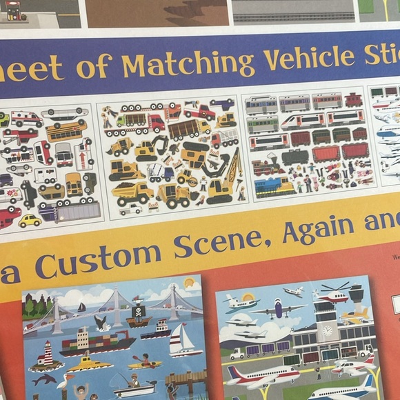 NEW Sealed Melissa & Doug Reusable Sticker Pad “Vehicles” - Picture 6 of 8